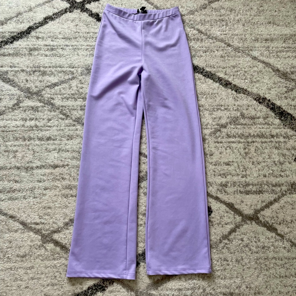 Large Lilac High Waisted Flare Pants